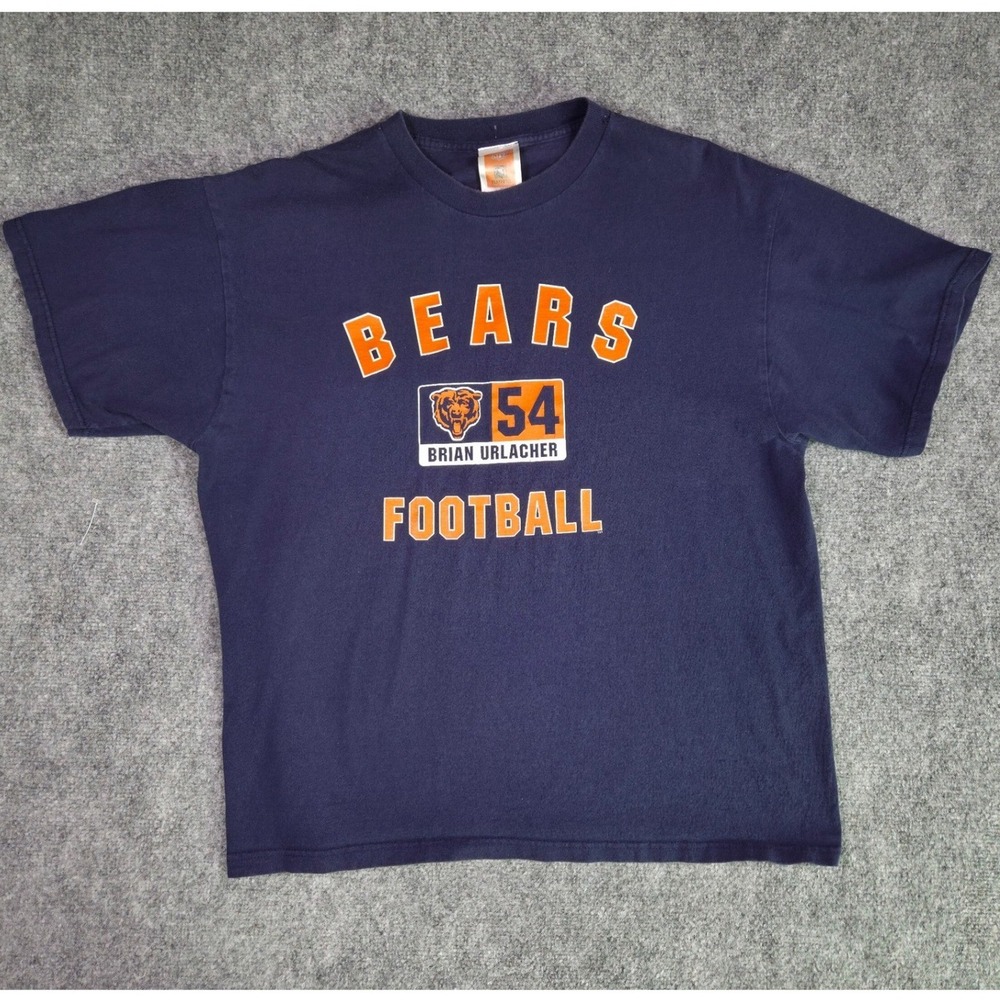 Y2K Chicago Bears T Shirt Mens XL Navy Brian Urlacher 54 NFL Football Cotton